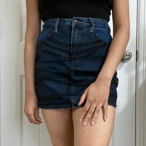 Edgy Mesh Lined Denim Skirt! Never worn!